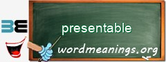 WordMeaning blackboard for presentable